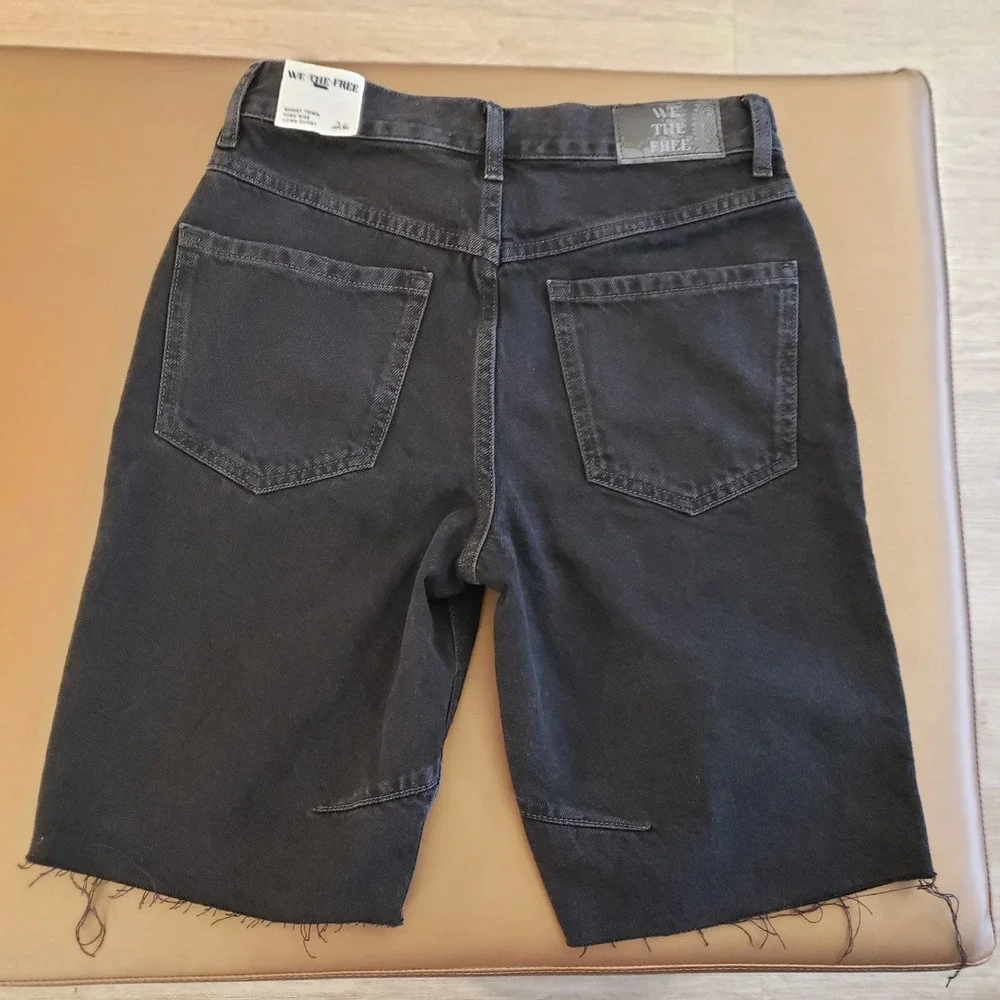 Free People Ghost Town High‎ Rise Long Short Size 26 NWT